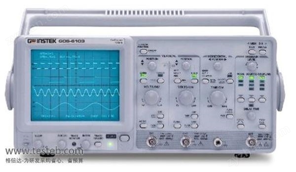 固緯示波器 GOS-6103C模擬示波器 100 MHz, 雙通道, 延遲掃描功能圖片